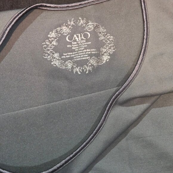 Cato Gray Sleeveless Tank Top – Size 18/20W – Plus Size Basic Layering - Picture 3 of 4